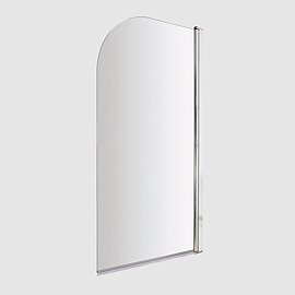 Round Hinged Bath Screen - 6mm Glass - NSS7 Large Image