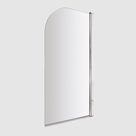 Round Hinged Bath Screen - 6mm Glass - NSS7 Large Image