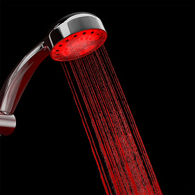 Cruze Round LED Chrome Shower Handset Large Image