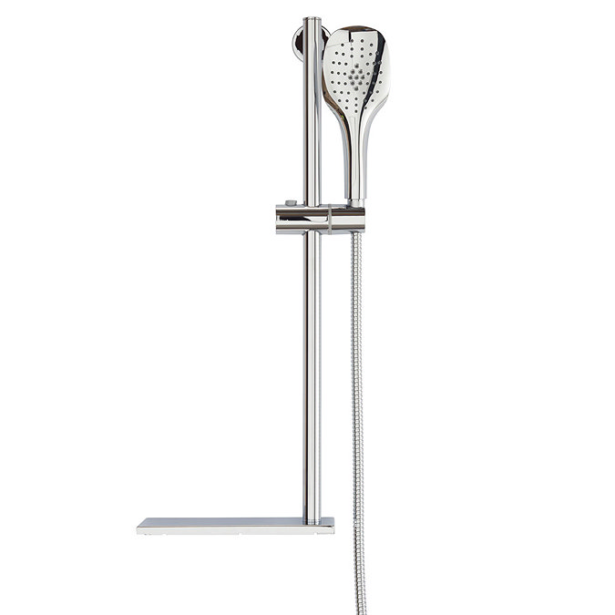 Round Minimalist Style Slider Rail Kit with Shelf Feature Large Image