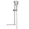 Round Minimalist Style Slider Rail Kit with Shelf Feature Large Image