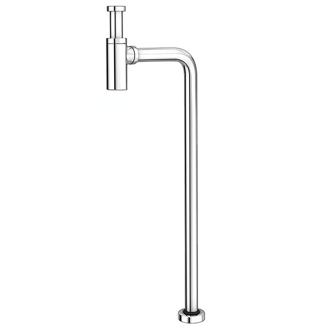 Arezzo Round Basin Bottle Trap & Tube to Floor Pipe Set - Chrome