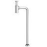 Arezzo Round Basin Bottle Trap & Tube to Floor Pipe Set - Chrome