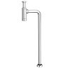 Arezzo Round Basin Bottle Trap & Tube to Floor Pipe Set - Chrome