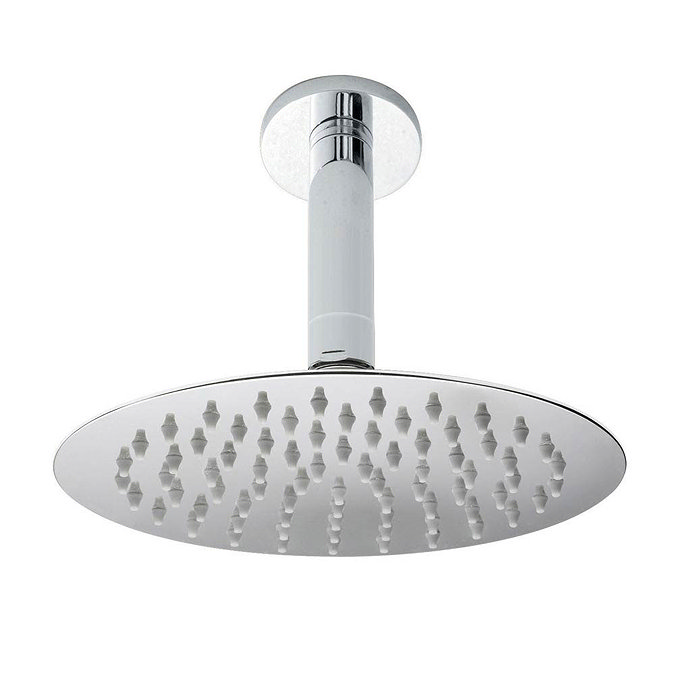 Hudson Reed Modern Round Fixed Head 180mm & Ceiling Arm Large Image