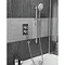 Round Slide Rail Kit with Flat White Shower Head - Chrome  Profile Large Image