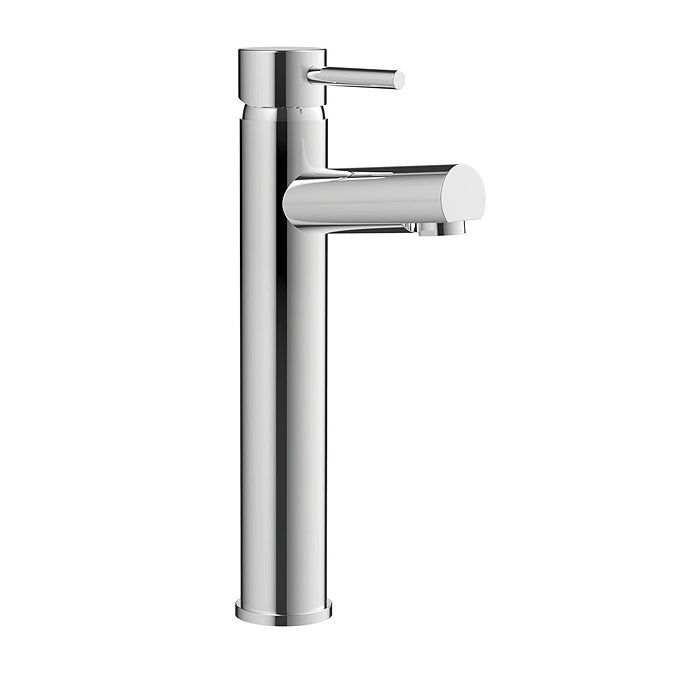 Round Tall Basin Mixer Tap Chrome