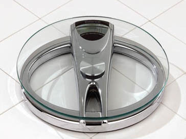 Round Tempered Glass/Chrome Electronic Scale Large Image