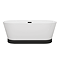 Roxbury 1500 Freestanding Modern Bath - Matt Black Trim and Waste