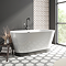 Roxbury 1500 Freestanding Modern Bath - Matt Black Trim and Waste