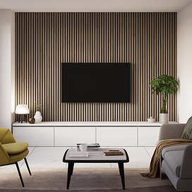 Roxbury 2400 x 600mm Medium Oak Acoustic Wall Panel