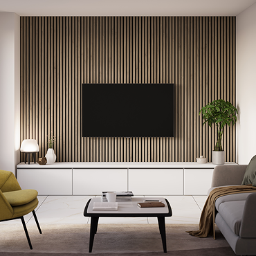 Roxbury 2400 x 600mm Medium Oak Acoustic Wall Panel