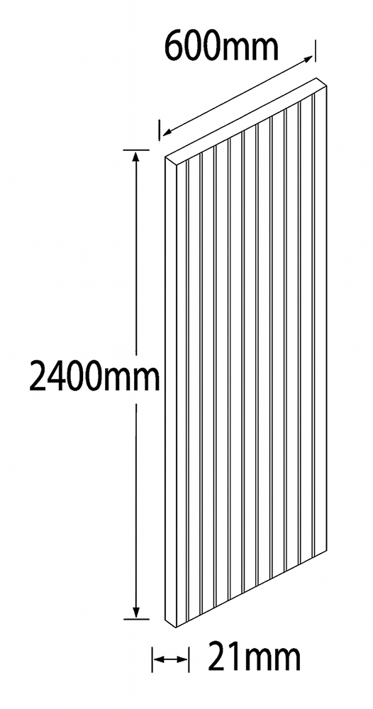 Roxbury 2400 x 600mm Natural Oak Acoustic Wall Panel