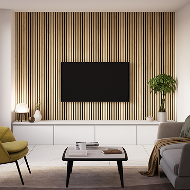 Roxbury 2400 x 600mm Natural Oak Acoustic Wall Panel