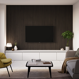 Roxbury 2400 x 600mm Walnut Acoustic Wall Panel