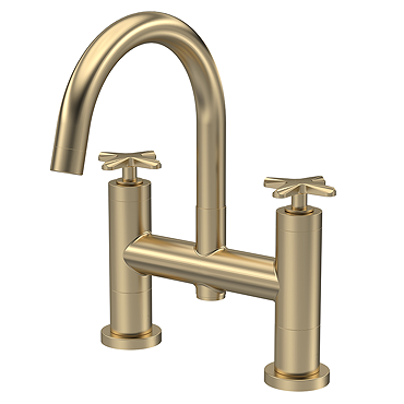 Roxbury Art Deco Brushed Brass Bath Filler