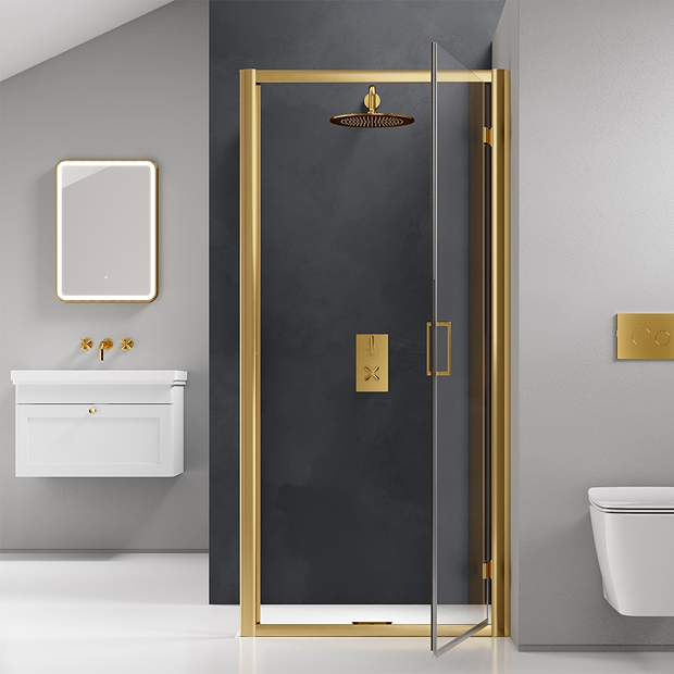 Roxbury Art Deco Brushed Brass Wall Mounted (3TH) Basin Mixer