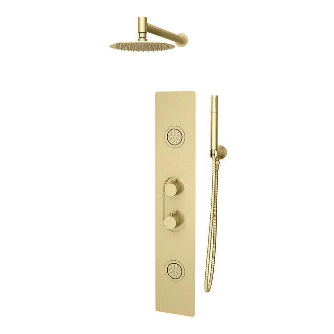 Roxbury Concealed Shower Tower Panel Brushed Brass