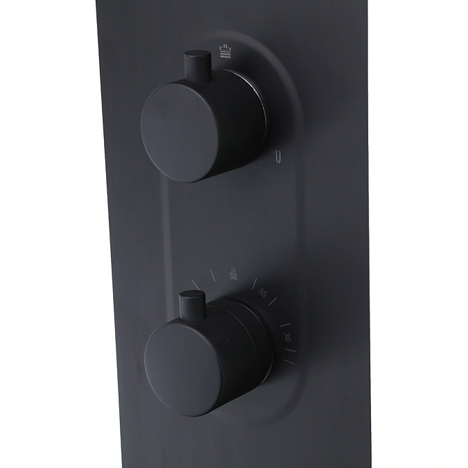 Roxbury Concealed Shower Tower Panel Matt Black	