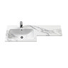 Roxbury Deco Fluted 1100 Grey Bathroom Combination Suite Unit with Carrera Marble Basin