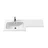 Roxbury Deco Fluted 1100mm White Combination Unit with Matt White Stone Basin, Round Pan & Chrome Flush