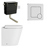 Roxbury Deco Fluted 1100mm White Combination Unit with Matt White Stone Basin, Round Pan & Chrome Flush