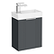 Roxbury Deco Fluted 400mm Anthracite Grey Wall Hung Cloakroom Vanity Unit