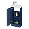 Roxbury Deco Fluted 400mm Blue Floor Standing Cloakroom Vanity Unit
