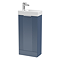 Roxbury Deco Fluted 400mm Blue Floor Standing Cloakroom Vanity Unit