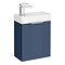 Roxbury Deco Fluted 400mm Blue Wall Hung Cloakroom Vanity Unit