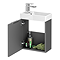 Roxbury Deco Fluted 400mm Grey Wall Hung Cloakroom Vanity Unit