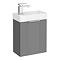 Roxbury Deco Fluted 400mm Grey Wall Hung Cloakroom Vanity Unit