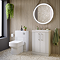 Roxbury Deco Fluted 500mm White WC Unit