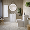 Roxbury Deco Fluted 500mm White WC Unit