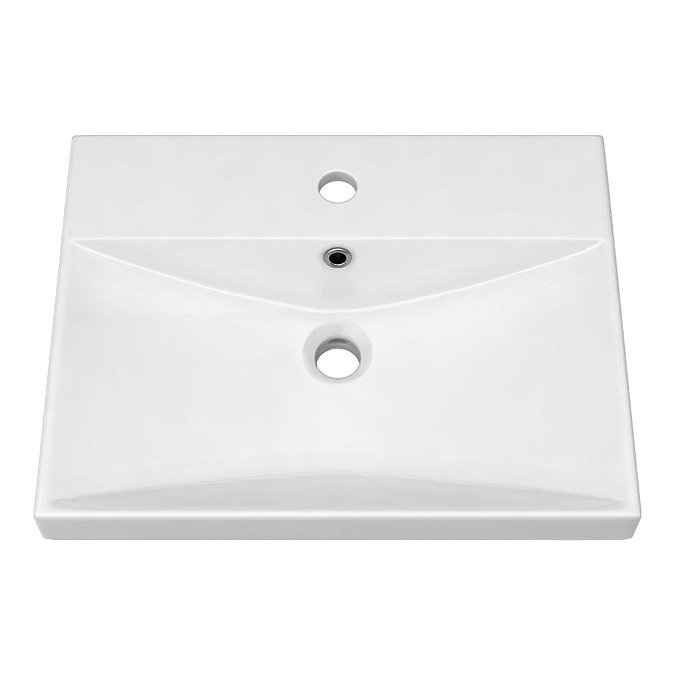 Roxbury Deco Fluted 500mm White Vanity Unit - Wall Hung Single Drawer Unit with Chrome Handle  Profi