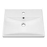 Roxbury Deco Fluted 500mm White Vanity Unit - Wall Hung Single Drawer Unit with Chrome Handle  Profi