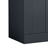 Roxbury Deco Fluted 600mm Anthracite Grey Vanity Unit - Floor Standing 2 Door Unit with Chrome Handles
