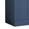 Roxbury Deco Fluted 600mm Blue Vanity Unit - Floor Standing 2 Door Unit with Chrome Handles