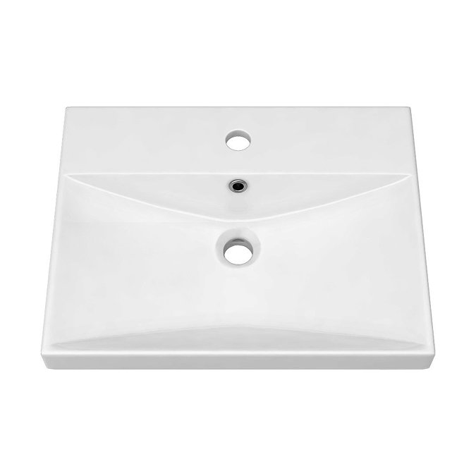 Roxbury Deco Fluted 600mm Blue Vanity Unit - Floor Standing 2 Door Unit with Chrome Handles