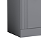 Roxbury Deco Fluted 600mm Grey Vanity Unit - Floor Standing 2 Door Unit with Chrome Handles