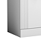 Roxbury Deco Fluted 600mm White Vanity Unit - Floor Standing 2 Door Unit with Chrome Handles