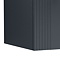 Roxbury Deco Fluted 600mm Anthracite Grey Vanity Unit - Wall Hung 2-Drawer Unit with Brushed Brass Handles