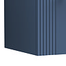 Roxbury Deco Fluted 600mm Blue Vanity Unit - Wall Hung 2-Drawer Unit with Brushed Brass Handles