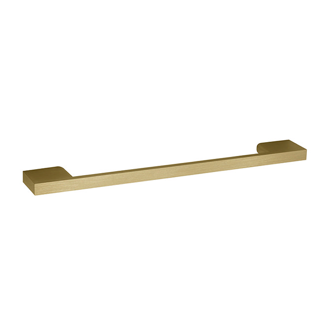 Roxbury Deco Fluted 600mm Grey Vanity Unit - Wall Hung 1-Drawer Unit & Brushed Brass Handle