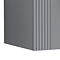 Roxbury Deco Fluted 600mm Grey Vanity - Wall Hung 2-Drawer Unit with Brushed Brass Handles