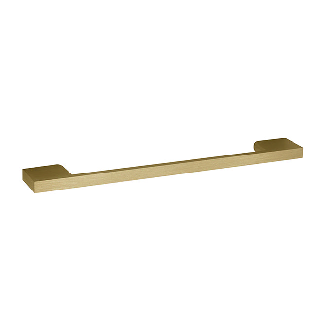 Roxbury Deco Fluted 600mm White Vanity Unit - Wall Hung 1-Drawer Unit & Brushed Brass Handle