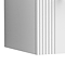 Roxbury Deco Fluted 600mm White Vanity Unit - Wall Hung 2-Drawer Unit with Brushed Brass Handles
