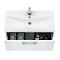Roxbury Deco Fluted 800mm White Vanity Unit - Wall Hung 1 Drawer Unit & Chrome Handle
