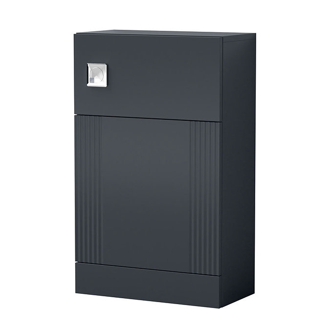 Roxbury Deco Fluted Anthracite Grey Floorstanding Vanity Unit + Toilet Package