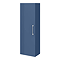 Roxbury Deco Fluted Blue Wall Hung Tall Storage Cabinet With Chrome Handle
